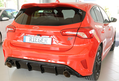 Ford Focus 4 (DEH) Rieger Heckeinsatz (Typ: 88194) für Sportendrohr li. u. re., (115mm ø), ABS, schwarz glänzend, für Fzg....