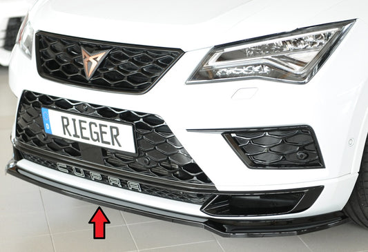 Seat Ateca Cupra (5FP) Rieger Spoilerschwert für orig. Frontschürze, ABS, schwarz glänzend, 
inkl. Montagezubehör, ABE