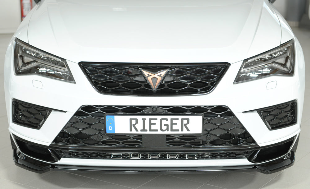 Seat Ateca Cupra (5FP) Rieger Spoilerschwert für orig. Frontschürze, ABS, schwarz glänzend, 
inkl. Montagezubehör, ABE