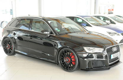 Audi RS3 (8V) Rieger Spoilerschwert für orig. Frontschürze, ABS, schwarz glänzend, 
inkl. Montagezubehör, ABE