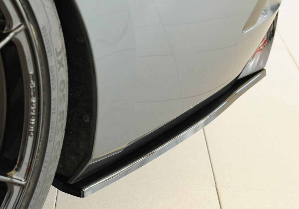 Skoda Octavia RS (NX) Rieger Heckschürzenansatz seitlich links links, für RIEGER Heckeinsatz, ABS, schwarz glänzend, 
inkl...