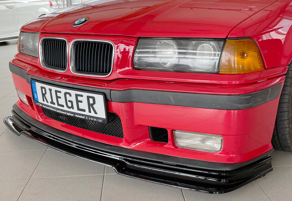 BMW 3er E36 Rieger Spoilerlippe GT-Look (GBL-49018) mit integr. Spoilerschwert, ABS, schwarz glänzend, 
inkl. Gutachten, M...