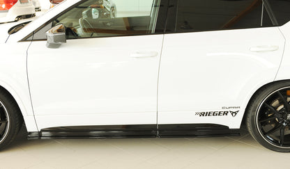 Seat Ateca Cupra (5FP) Rieger Seitenschwelleransatz (3-tlg.) links, 3-tlg., ABS, schwarz glänzend, 
inkl. Montagezubehör, ...