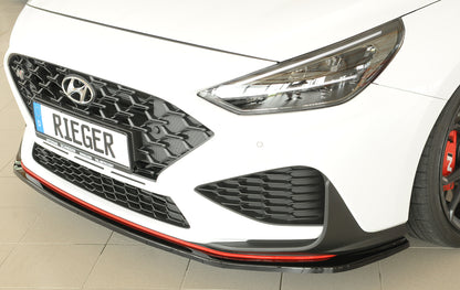 Hyundai i30 N  (PDE) Rieger Spoilerschwert für orig. Frontschürze, ABS, schwarz glänzend, 
inkl. Montagezubehör, ABE