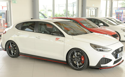 Hyundai i30 N  (PDE) Rieger Spoilerschwert für orig. Frontschürze, ABS, schwarz glänzend, 
inkl. Montagezubehör, ABE