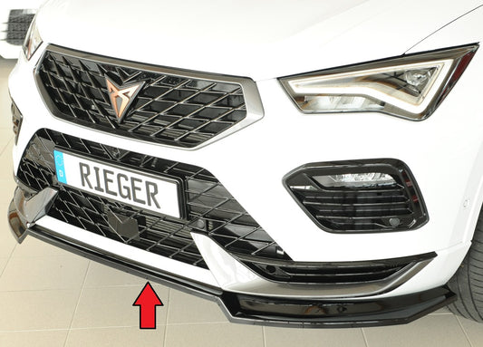 Seat Ateca Cupra (5FP) Rieger Spoilerschwert für orig. Frontschürze, ABS, schwarz glänzend, 
inkl. Montagezubehör, ABE