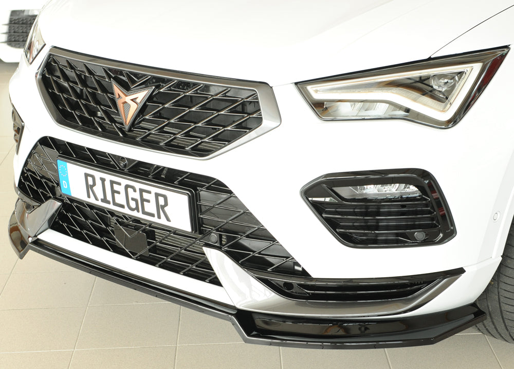 Seat Ateca Cupra (5FP) Rieger Spoilerschwert für orig. Frontschürze, ABS, schwarz glänzend, 
inkl. Montagezubehör, ABE
