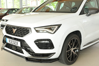 Seat Ateca Cupra (5FP) Rieger Spoilerschwert für orig. Frontschürze, ABS, schwarz glänzend, 
inkl. Montagezubehör, ABE