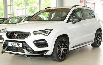 Seat Ateca Cupra (5FP) Rieger Spoilerschwert für orig. Frontschürze, ABS, schwarz glänzend, 
inkl. Montagezubehör, ABE