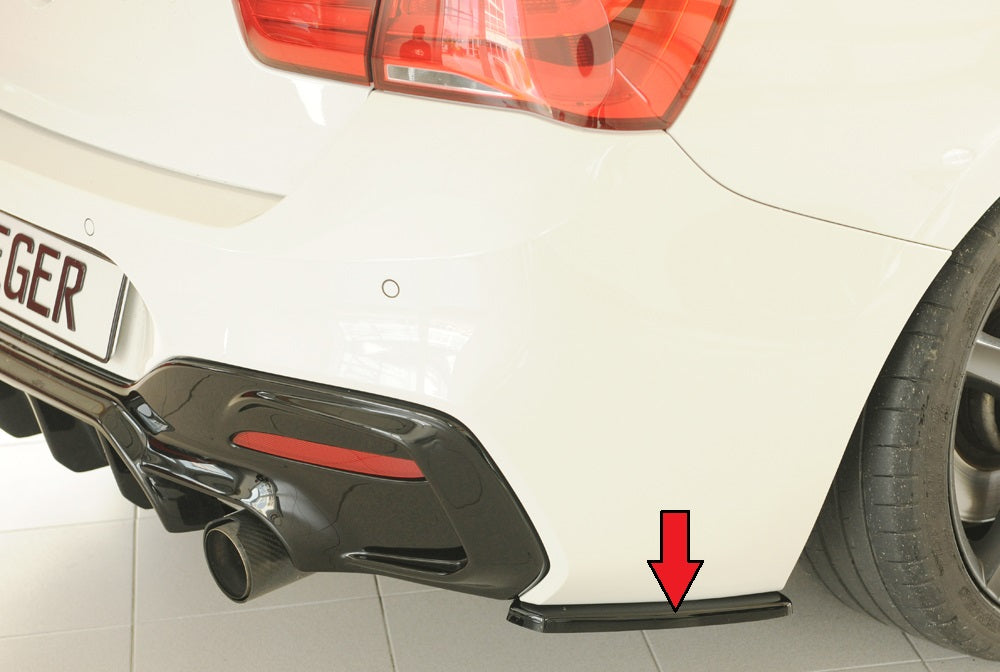 BMW 1er F20  (1K4) Rieger Heckschürzenansatz seitlich rechts rechts, für orig. Heckschürze, ABS, schwarz glänzend, für Fzg...