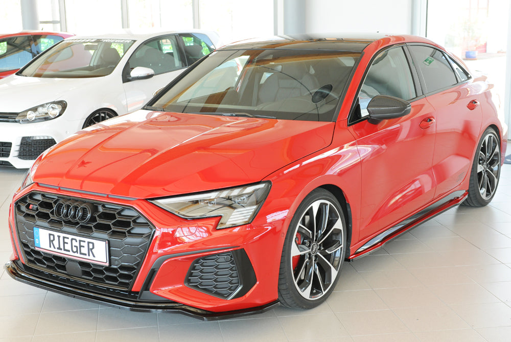 Audi A3 (GY) Rieger Spoilerschwert für orig. Frontschürze, ABS, schwarz glänzend, für Fzg. mit S-Line Exterieur, 
inkl. Mo...