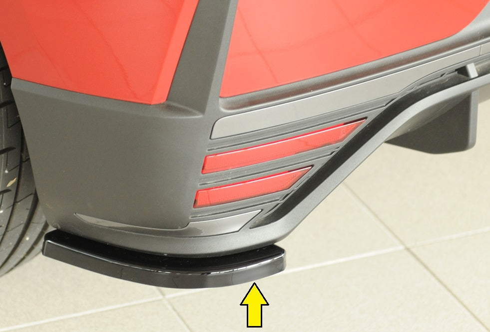 Hyundai i20 N  (BC3) Rieger Heckschürzenansatz seitlich links links, für orig. Heckeinsatz, ABS, schwarz glänzend, 
inkl. ...