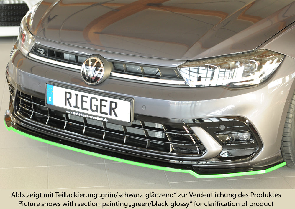 VW Polo (AW) R-Line Rieger Spoilerschwert für orig. Frontschürze, ABS, –  Oldtimer Thimm