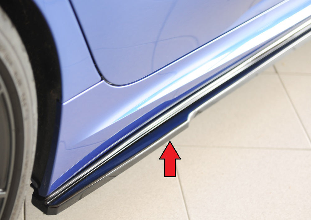 BMW 3er G20  (G3L) Rieger Seitenschwelleransatz rechts, für orig. Seitenschweller, ABS, schwarz glänzend, für Fzg. mit M-S...