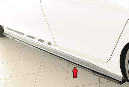 VW Golf 8 GTD Rieger Seitenschwelleransatz links, ABS, schwarz glänzend, 
inkl. Montagezubehör, Gutachten