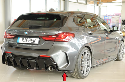 BMW 1er F40  (F1H) Rieger Heckschürzenansatz seitlich rechts rechts, ABS, schwarz glänzend, für Fzg. mit M-Sport-Paket, 
i...