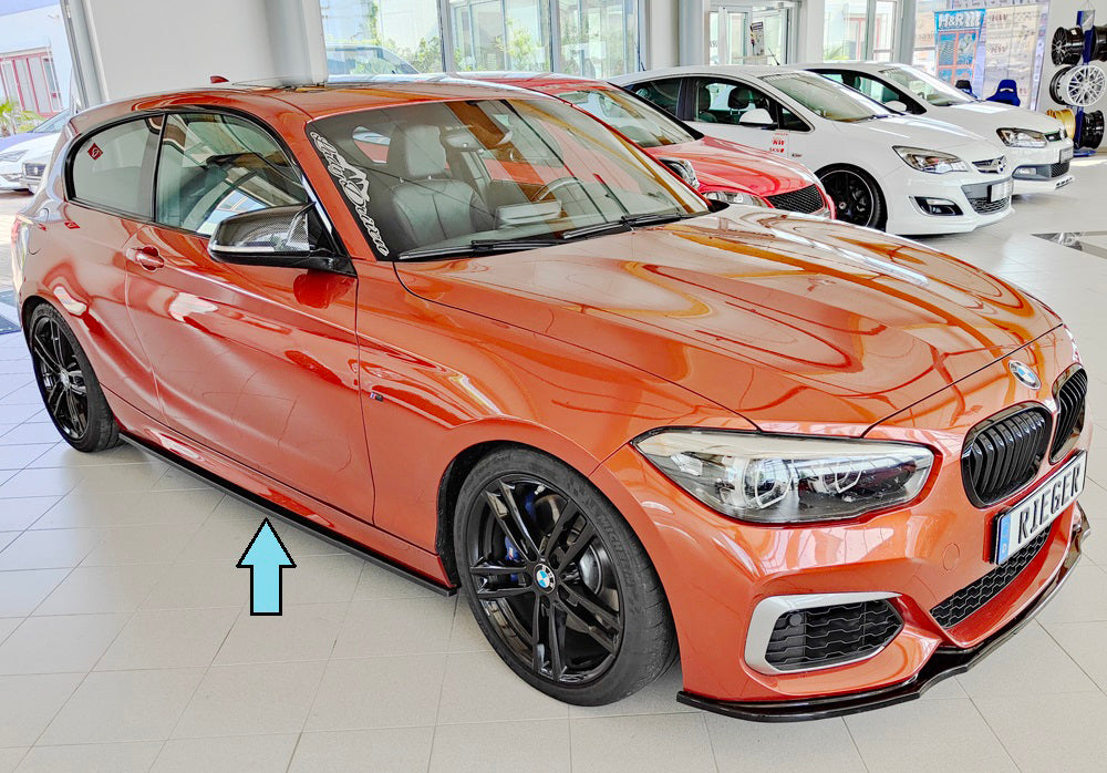 BMW 1er F21  (1K2) Rieger Seitenschwelleransatz rechts, für orig. Seitenschweller, ABS, schwarz glänzend, für Fzg. mit M-T...