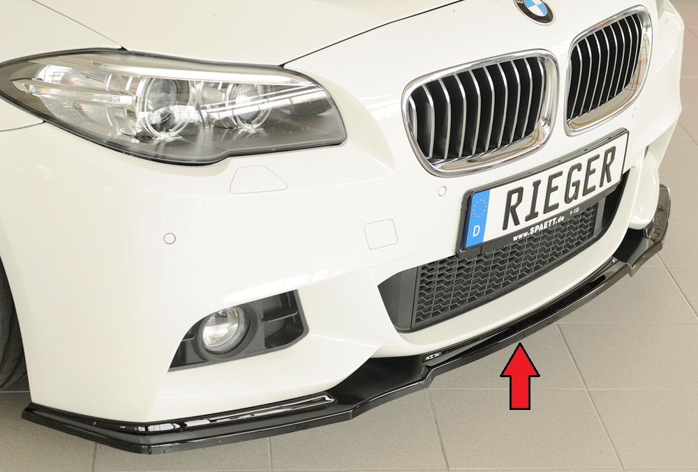 BMW 5er F10  (5L) Rieger Spoilerschwert für orig. Frontschürze, ABS, schwarz glänzend, für Fzg. mit M-Sport-Paket, 
inkl. ...