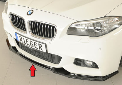 BMW 5er F10  (5L) Rieger Spoilerschwert für orig. Frontschürze, ABS, schwarz glänzend, für Fzg. mit M-Sport-Paket, 
inkl. ...