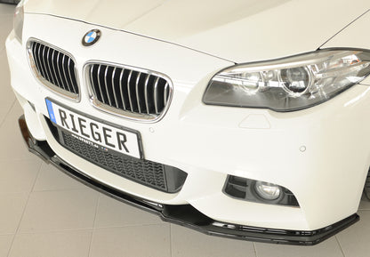 BMW 5er F10  (5L) Rieger Spoilerschwert für orig. Frontschürze, ABS, schwarz glänzend, für Fzg. mit M-Sport-Paket, 
inkl. ...