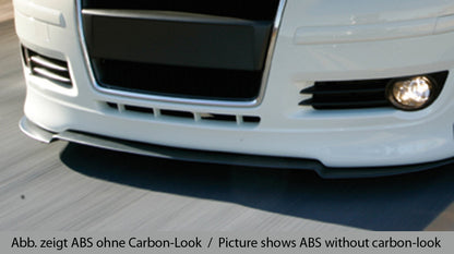Audi A3 (8P) Rieger Spoilerschwert   für Spoilerlippe 56700 + 56739 gekantete Version, ABS, Carbon-Look, 
inkl. Montagezubehör, ABE