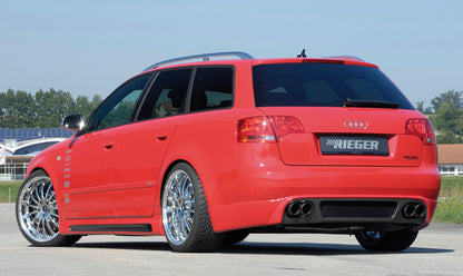 Audi A4 (8E) Typ B6 Rieger Seitenschweller  rechts, mit Schacht, mit Ausschnitt, ABS, Carbon-Look, für Fzg. mit S-Line Exterieur und ohne S-Line Exterieur, 
inkl. Alugitter, Gutachten, Montagezubehör