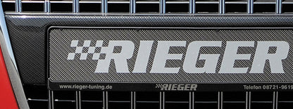 Audi A3 (8P) Rieger Kennzeichenauflage aus ABS/Carbon-Look für Audi (S-) Grill (164012 / 211249 /  211228) ABS, Carbon-Look