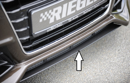 Audi A4 (B8/B81) Rieger Spoilerschwert für Spoilerstoßstange 55524/25/26/27 mittig, für Spoilerstoßstange, ABS, Carbon-Look, für Fzg. mit S-Line Exterieur und ohne S-Line Exterieur, 
inkl. Montagezubehör, ABE