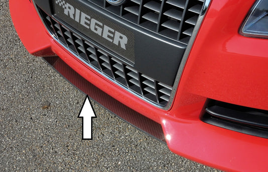 Audi A4 (8E) Typ B7 Rieger Spoilerschwert   für Spoilerlippe 55230 / 55232 mittig, ABS, Carbon-Look, für Fzg. mit S-Line Exterieur, 
inkl. Montagezubehör, ABE