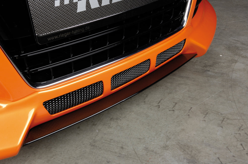 Audi TT (8J) Rieger Spoilerschwert   für Spoilerlippe  55150 mittig, für Spoilerlippe, ABS, Carbon-Look, für Fzg. ohne S-Line Exterieur, 
inkl. Montagezubehör, ABE