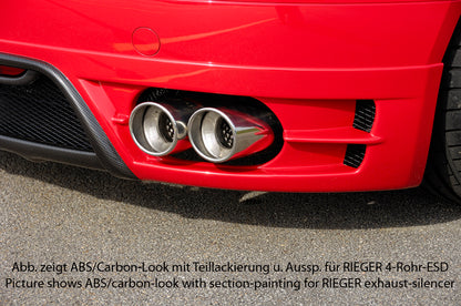 Audi TT (8J) Rieger Heckansatz    für Endrohr li. u. re., ABS, Carbon-Look, für Fzg. ohne S-Line Exterieur, 
inkl. Alugitter, Gutachten, Montagezubehör