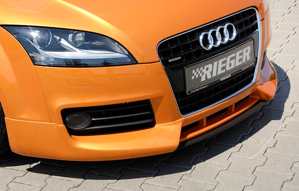 Audi TT (8J) Rieger Spoilerschwert für Spoilerlippe 55160 mittig, für Spoilerlippe, ABS, Carbon-Look, für Fzg. mit S-Line Exterieur und ohne S-Line Exterieur, 
inkl. Montagezubehör, ABE