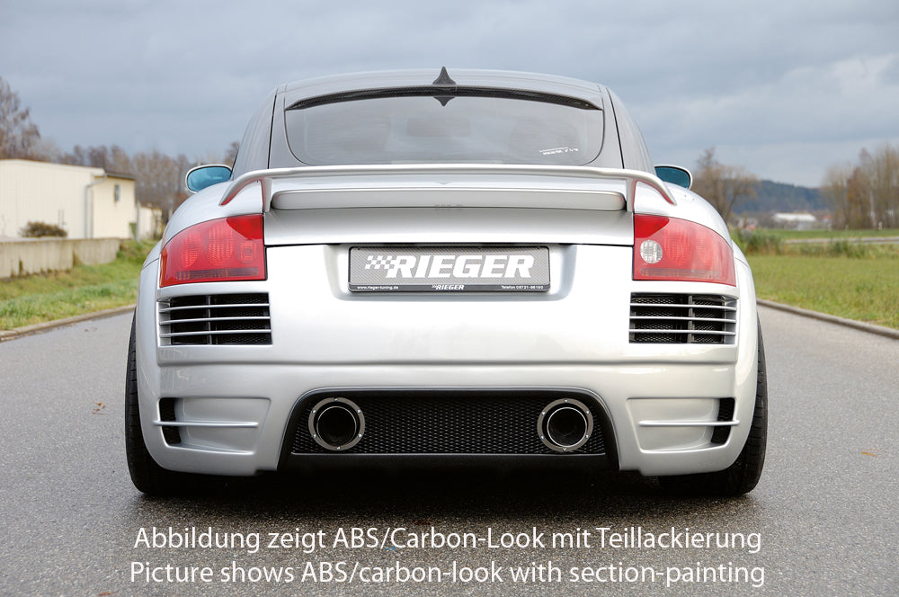 Audi TT (8N) Rieger Heckschürze    ABS, Carbon-Look, 
inkl. Montagezubehör, Alugitter, Gutachten