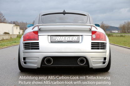 Audi TT (8N) Rieger Heckschürze    ABS, Carbon-Look, 
inkl. Montagezubehör, Alugitter, Gutachten