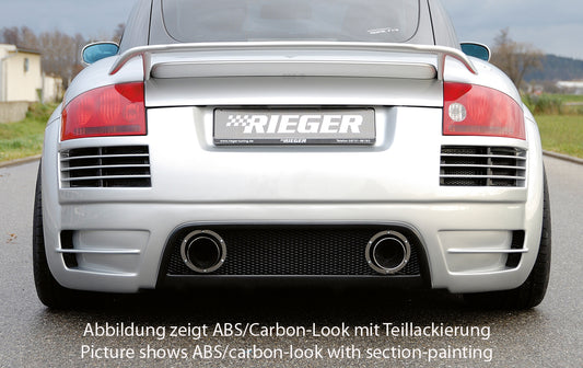 Audi TT (8N) Rieger Heckschürze    ABS, Carbon-Look, 
inkl. Montagezubehör, Alugitter, Gutachten
