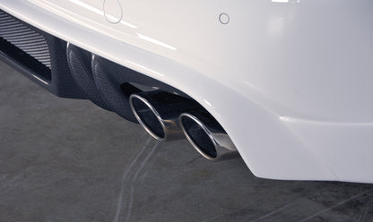 Audi A4 (B8/B81) Rieger Heckschürzenansatz  für Doppelendrohr li. u. re., (4x115x85mm oval), ABS, Carbon-Look, für Fzg. mit S-Line Exterieur, 
inkl. Alugitter, Montagezubehör, Gutachten