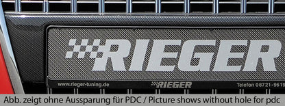 Audi A4 (8H) Rieger Kennzeichenauflage aus ABS/Carbon-Look für original Audi S-Grill (00211249) ABS, Carbon-Look, für Fzg. mit Einparkhilfe (PDC)