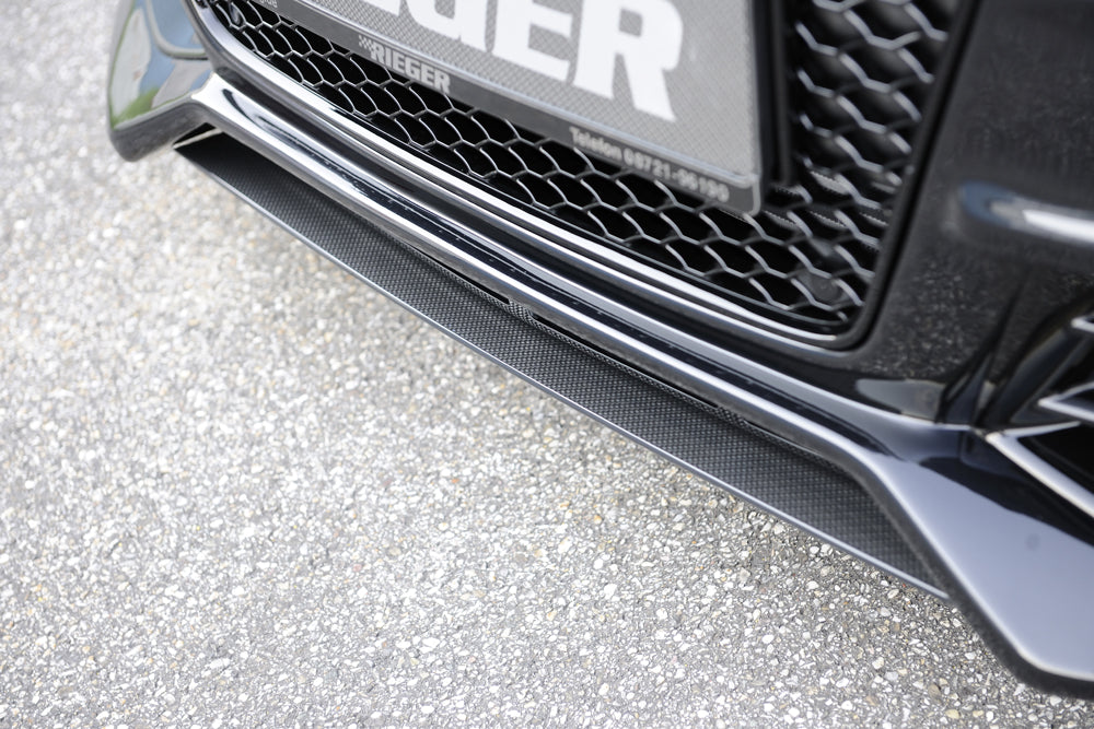 Audi A4 (B8/B81) Rieger Spoilerschwert für Spoilerstoßstange 55540/1/2/3/4/5/6/7 mittig, für Spoilerstoßstange, ABS, Carbon-Look, für Fzg. mit S-Line Exterieur und ohne S-Line Exterieur, 
inkl. Montagezubehör, ABE