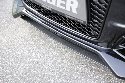 Audi A4 (B8/B81) Rieger Spoilerschwert für Spoilerstoßstange 55540/1/2/3/4/5/6/7 mittig, für Spoilerstoßstange, ABS, Carbon-Look, für Fzg. mit S-Line Exterieur und ohne S-Line Exterieur, 
inkl. Montagezubehör, ABE