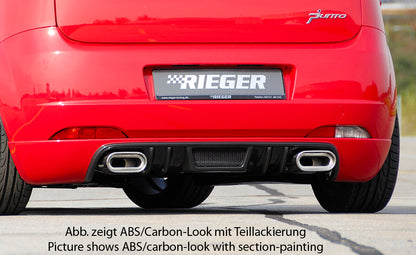 Fiat Grande Punto (199) Rieger Heckansatz   nicht Evo ! ABS, Carbon-Look, 
inkl. Alugitter, Montagezubehör, Gutachten