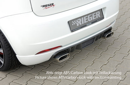 Fiat Grande Punto (199) Rieger Heckansatz   nicht Evo ! ABS, Carbon-Look, 
inkl. Alugitter, Montagezubehör, Gutachten