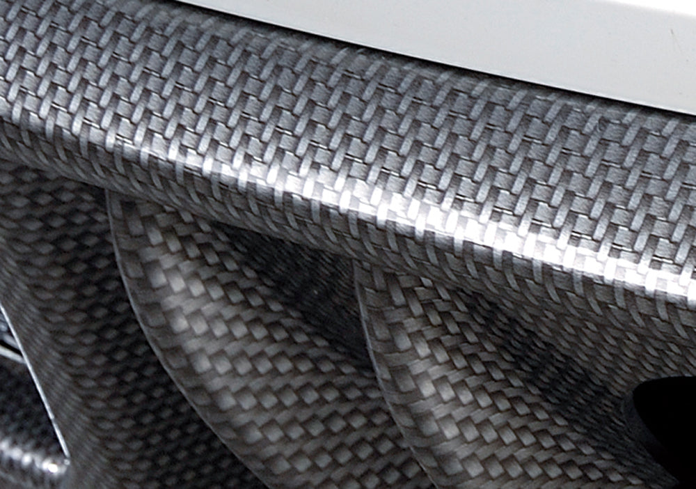 Fiat 500 (312) Rieger Heckschürzenansatz  für Doppelendrohr mittig, ABS, Carbon-Look, 
inkl. Montagezubehör, Gutachten