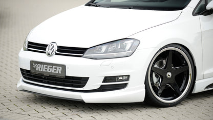 VW Golf 7 Rieger Spoilerschwert für Spoilerlippe 59550 / 59551 mittig, für Spoilerlippe, ABS, Carbon-Look, 
inkl. Montagezubehör, ABE