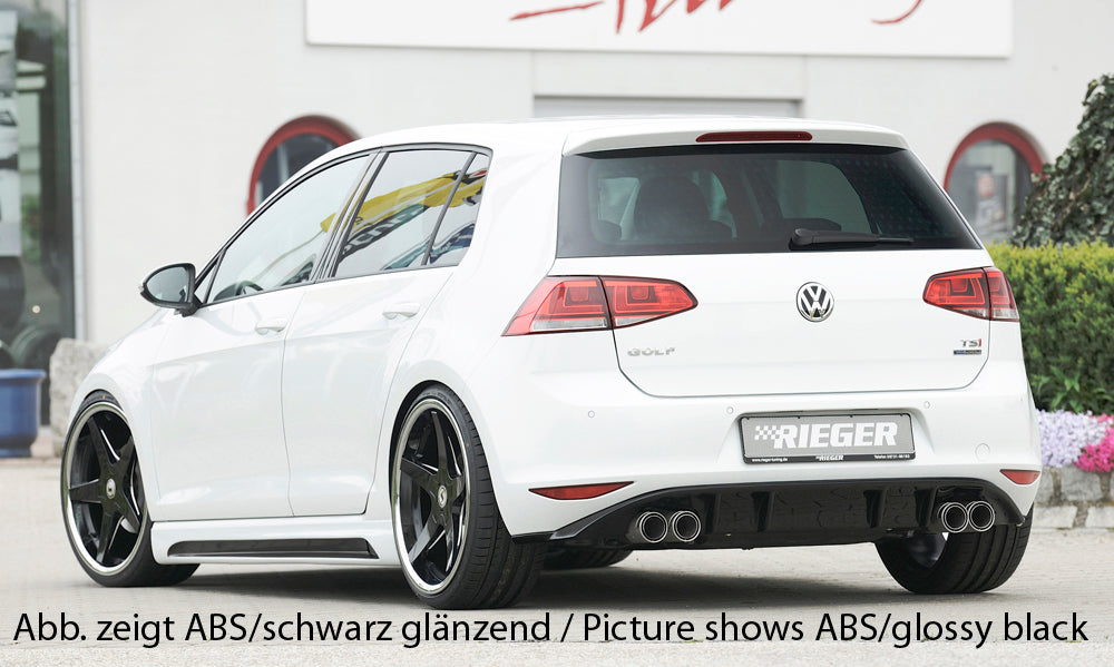 VW Golf 7 Rieger Heckeinsatz  für Doppelendrohr li. u. re., ABS, Carbon-Look, 
inkl. Montagezubehör, Gutachten