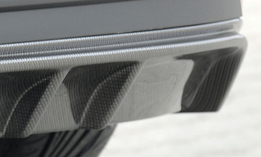 Seat Leon FR (5F) Rieger Heckeinsatz  für Doppelendrohr li., ABS, Carbon-Look, 
inkl. Montagezubehör, Gutachten