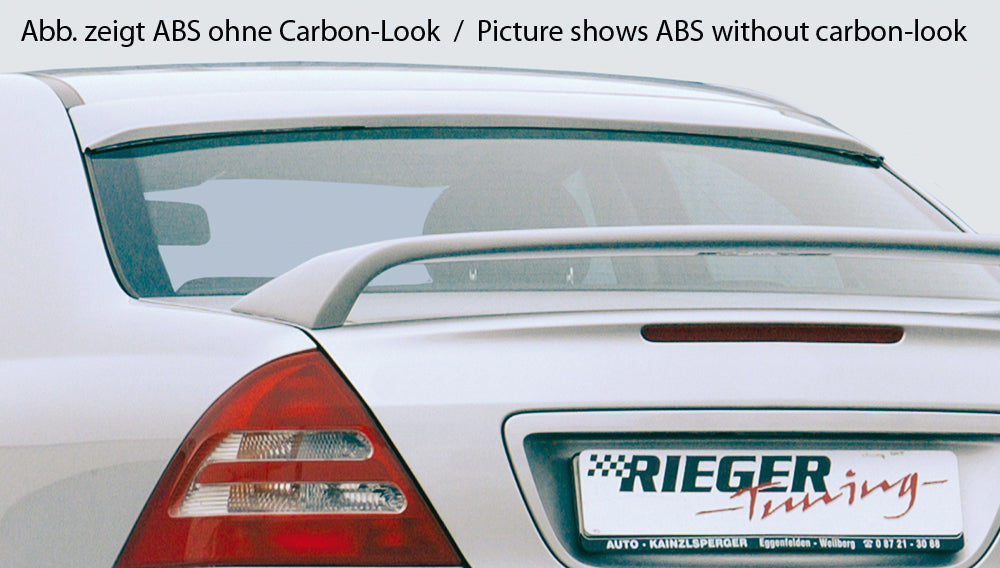 Mercedes C-Klasse (W203) Rieger Heckscheibenblende ohne Antennenaussparung ABS, Carbon-Look, 
inkl. Gutachten, Montagezubehör