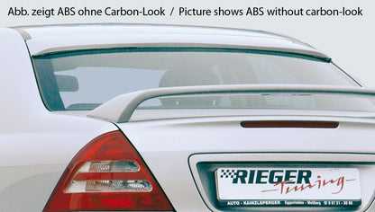 Mercedes C-Klasse (W203) Rieger Heckscheibenblende ohne Antennenaussparung ABS, Carbon-Look, 
inkl. Gutachten, Montagezubehör