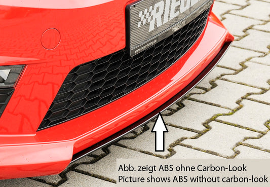 Skoda Octavia RS (5E) Rieger Spoilerschwert für Spoilerlippe 79010 mittig, für Spoilerlippe, ABS, Carbon-Look, 
inkl. Montagezubehör, ABE