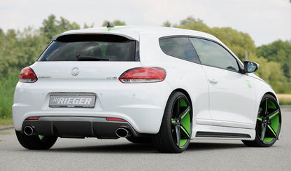VW Scirocco R (13) Rieger Heckeinsatz für R-Line Heckschürze  für orig. Endrohr li. u. re., ABS, Carbon-Look, 
inkl. Montagezubehör, Gutachten