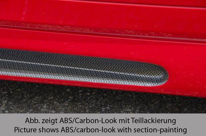 Opel Astra G Rieger Seitenschweller    links, mit Schacht, mit Ausschnitt, ABS, Carbon-Look, 
inkl. Gutachten, Montagezubehör, Alugitter